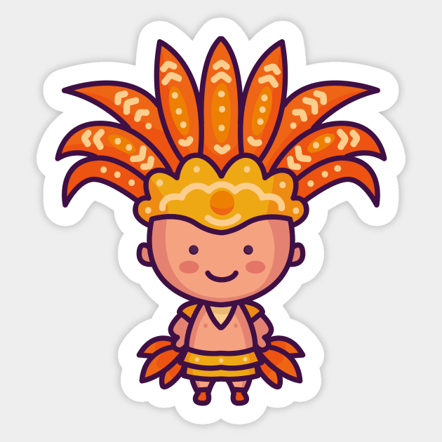 Kawaii Brazilian Carnival Character Sticker by SLAG_Creative